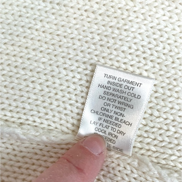 Beautiful cream colored knit cardigan sweater, Christopher and Banks size Medium - Picture 8 of 15